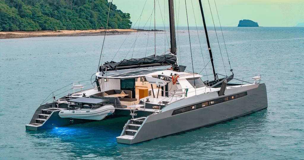 Catamaran with electrics built into it’s DNA