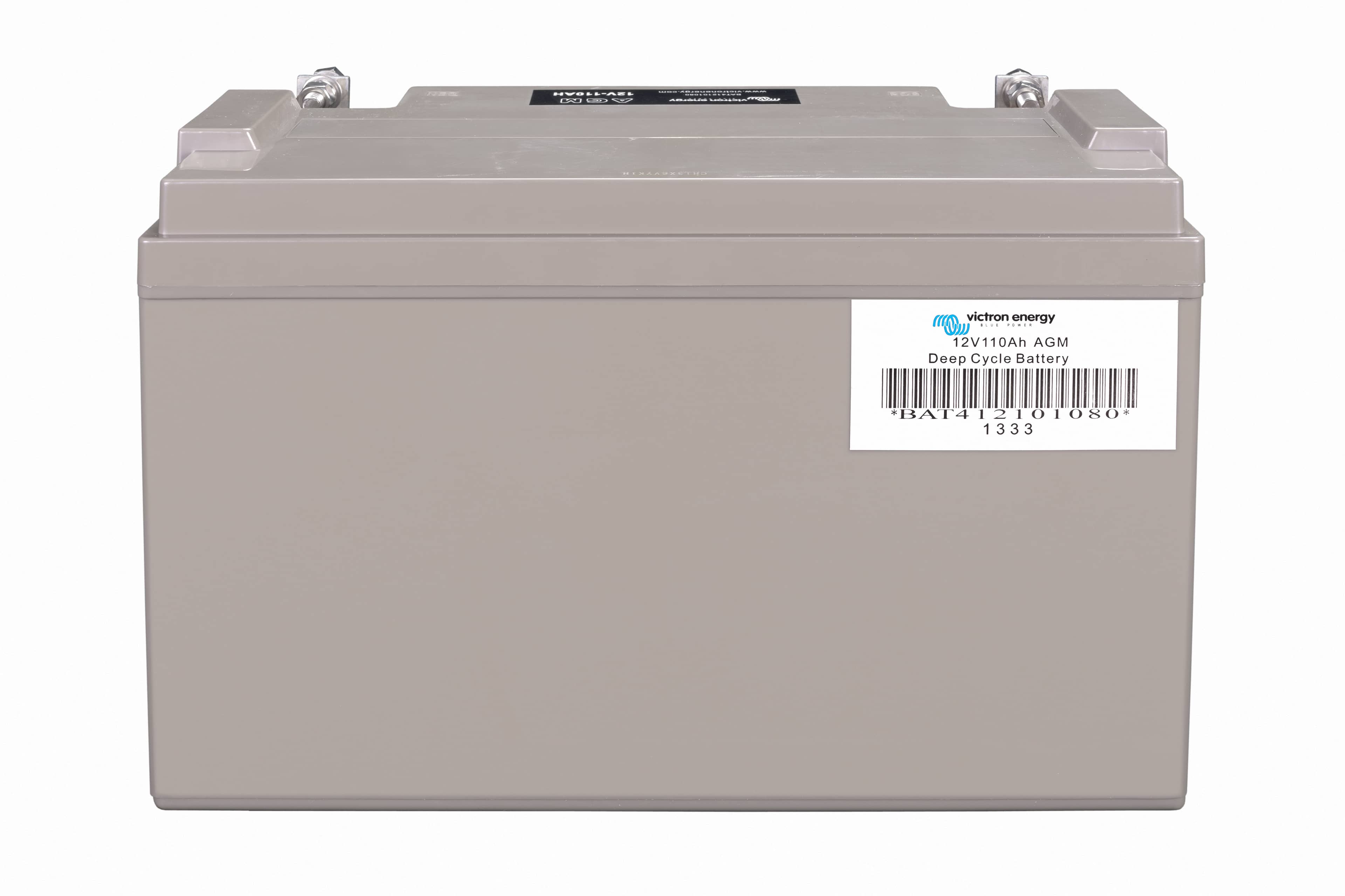 12V 110Ah AGM Deep Cycle Battery (back) thumbnail